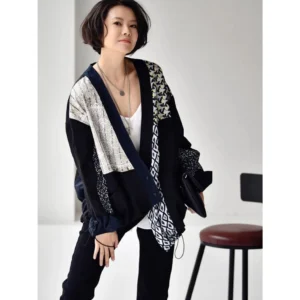 Cardigan Kimono Patchwork Premium – Outerwear Casual Korea